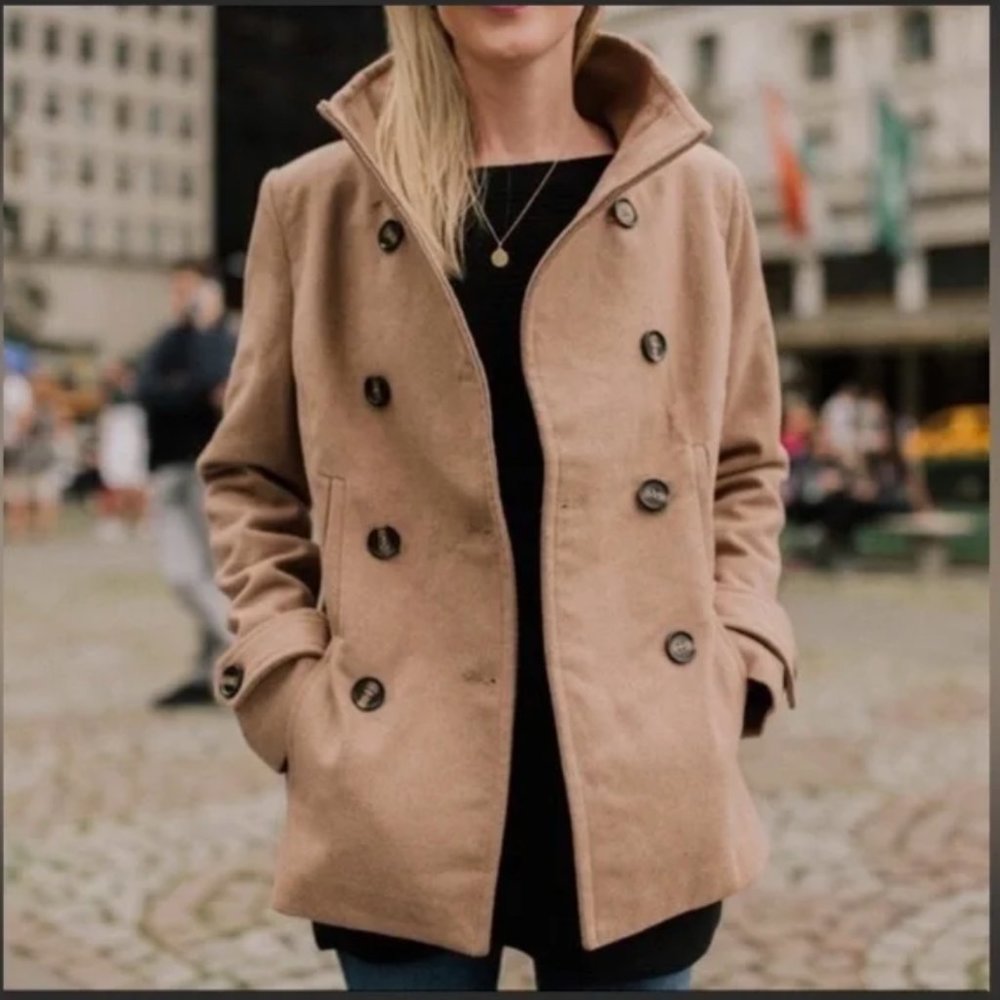 Tan Thread & Supply Pea Coat